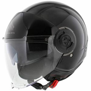 Casco moto jet MT Viale SV S nero lucido