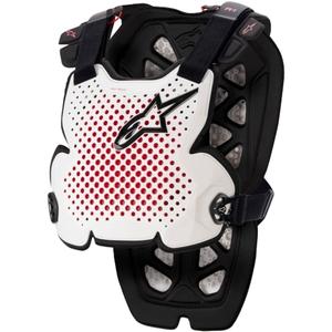 Alpinestars A-1 PRO bianco-nero-rosso protezione per il petto
