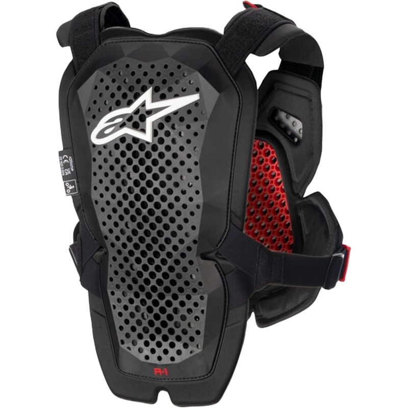 Alpinestars A-1 PRO protezione petto nero-antracite-rosso