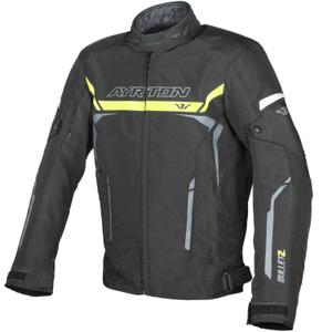 Giacca da moto Ayrton Bullet II nero-giallo fluo-grigio