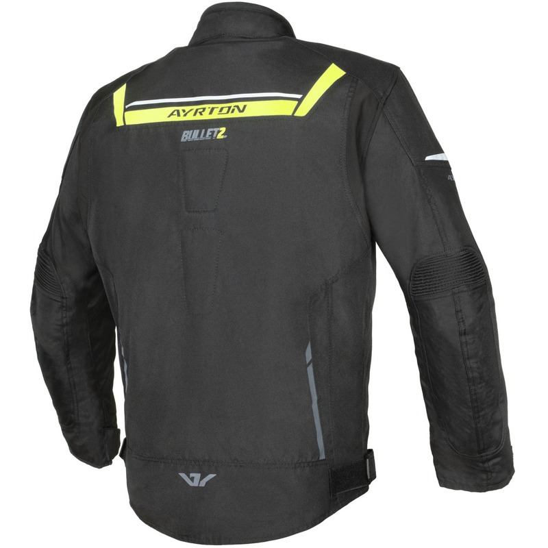 Giacca da moto Ayrton Bullet II nero-giallo fluo-grigio