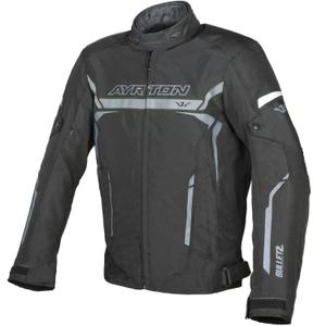 Giacca da moto Ayrton Bullet II nera-grigio scuro