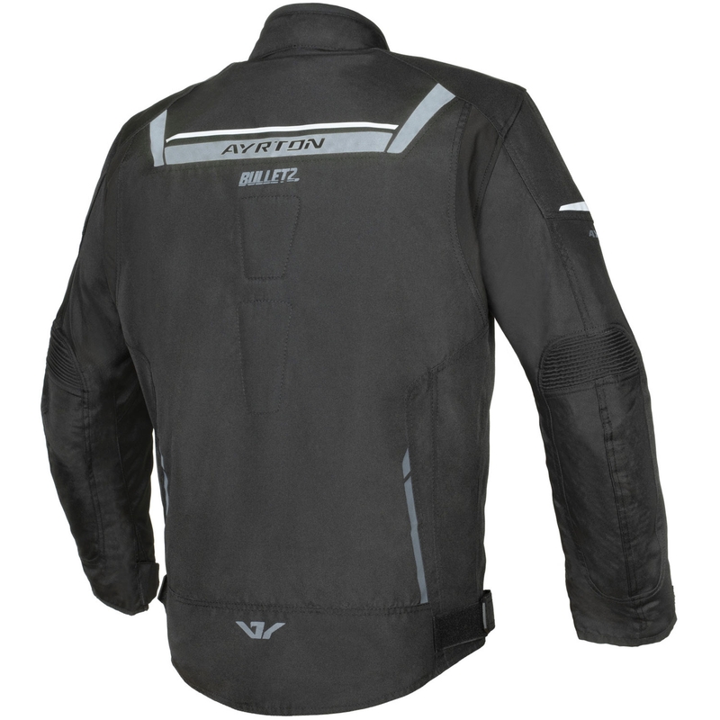 Giacca da moto Ayrton Bullet II nera-grigio scuro