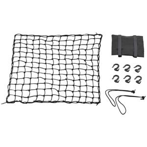 Rete portapacchi flessibile per moto con ganci in plastica Daytona 60 x 60 cm nero