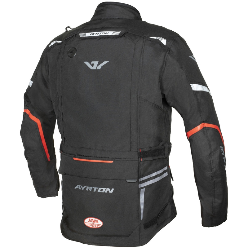 Giacca da moto Ayrton Trail Jawa nera-rossa