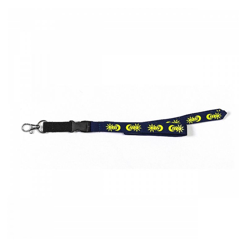 Klíčenka na krk VR46 Valentino Rossi SUN AND MOON modro-žlutá