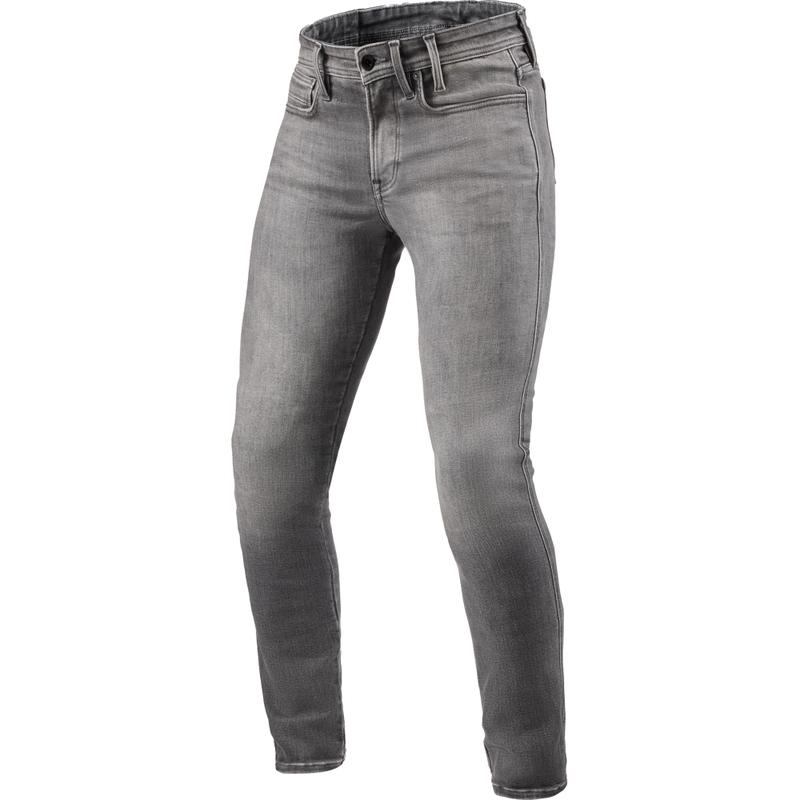 Jeans da moto Revit Piston 3 Skinny Extra Cropped, grigio lavato