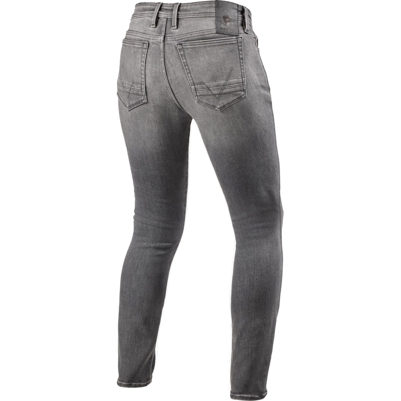 Jeans da moto Revit Piston 3 Skinny Extra Cropped, grigio lavato