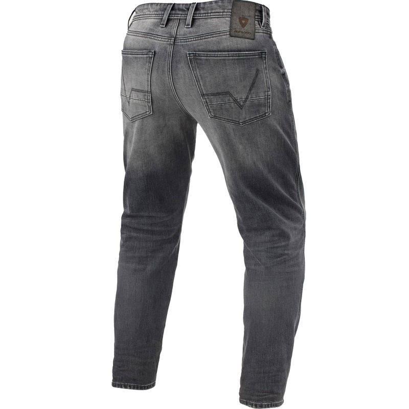 Jeans da moto Revit Ortes TF Extra Cropped, grigio lavato
