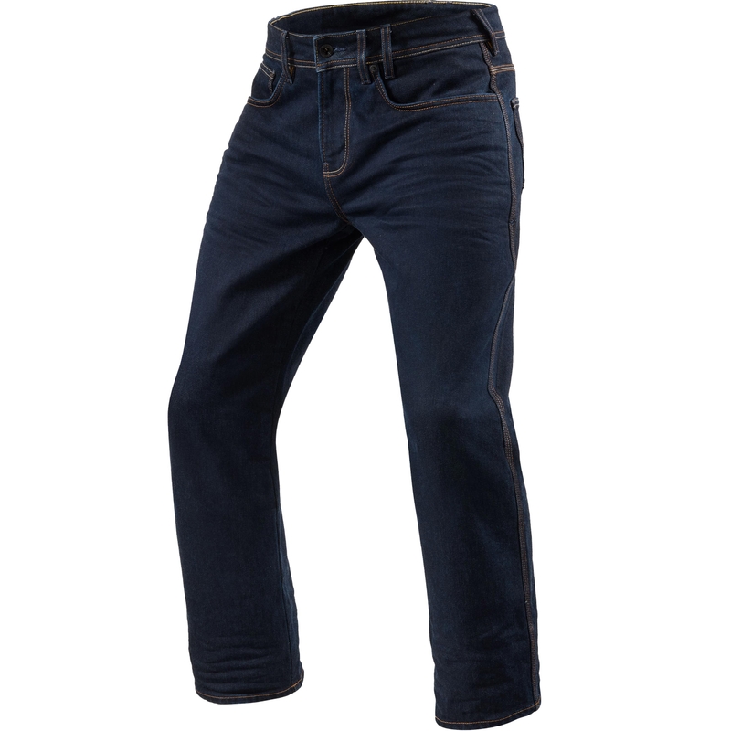Jeans da moto Revit Philly 3 LF Extra Cropped blu scuro lavato