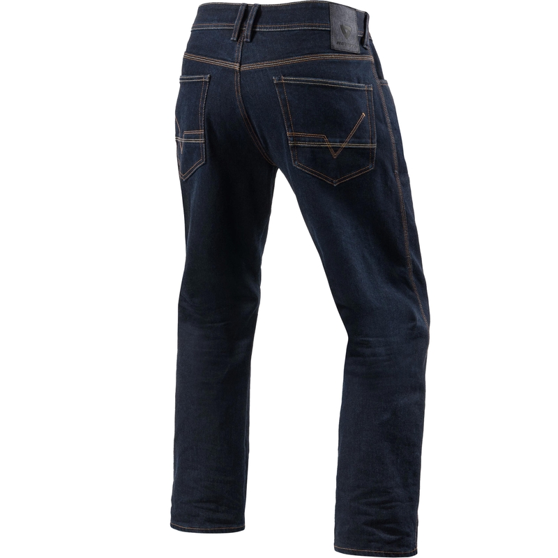 Jeans da moto Revit Philly 3 LF Extra Cropped blu scuro lavato