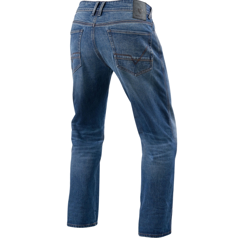 Jeans da moto Revit Philly 3 LF Extra Cropped blu lavato