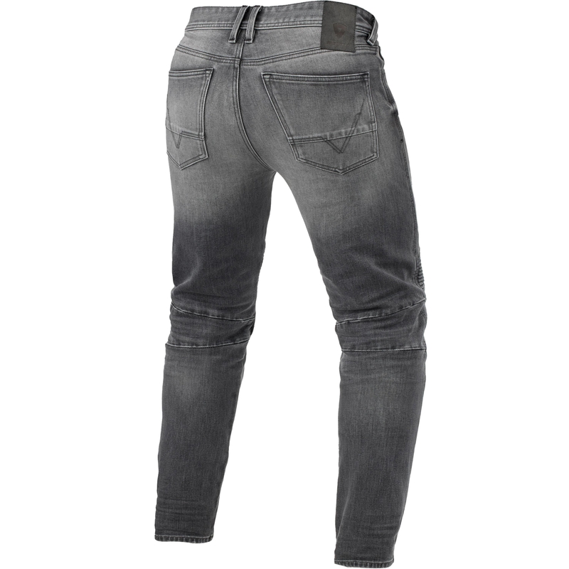 Jeans da moto Revit Moto 2 TF Extra Cropped, grigio medio lavato