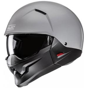 Casco jet con maschera HJC i20N Solid grigio