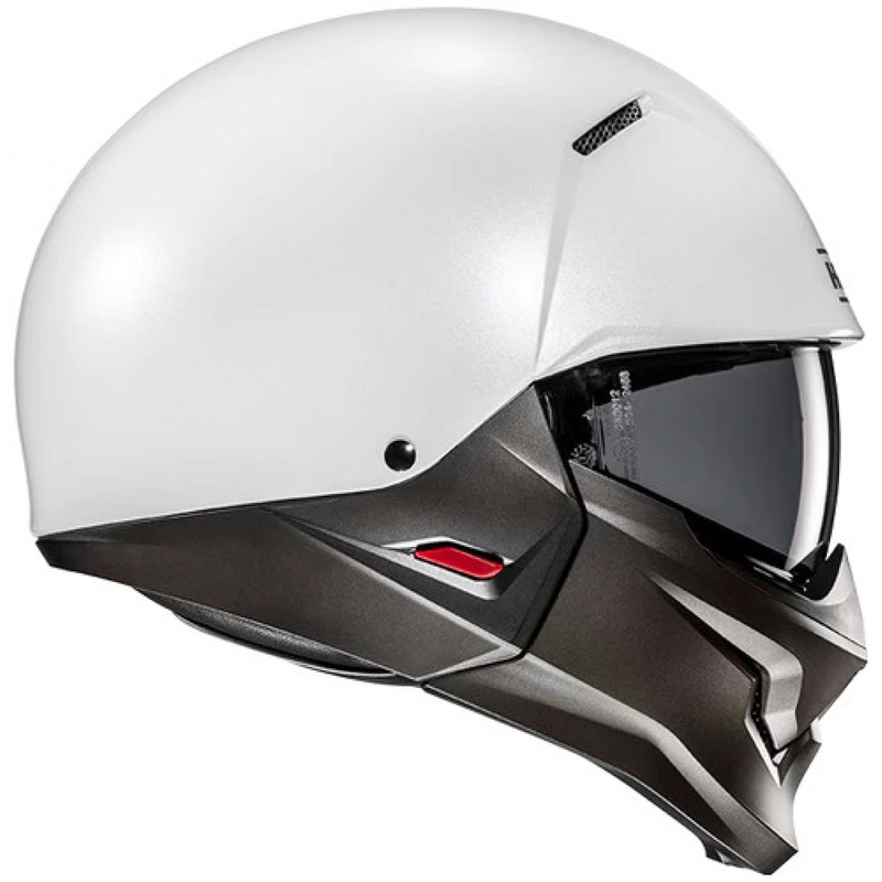Casco jet con maschera HJC i20N Solid bianco perla