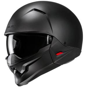 Casco jet con maschera HJC i20N Solid Semi Flat nero