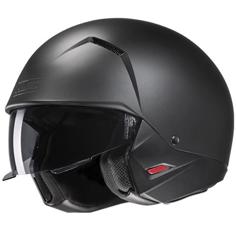 Casco jet con maschera HJC i20N Solid Semi Flat nero