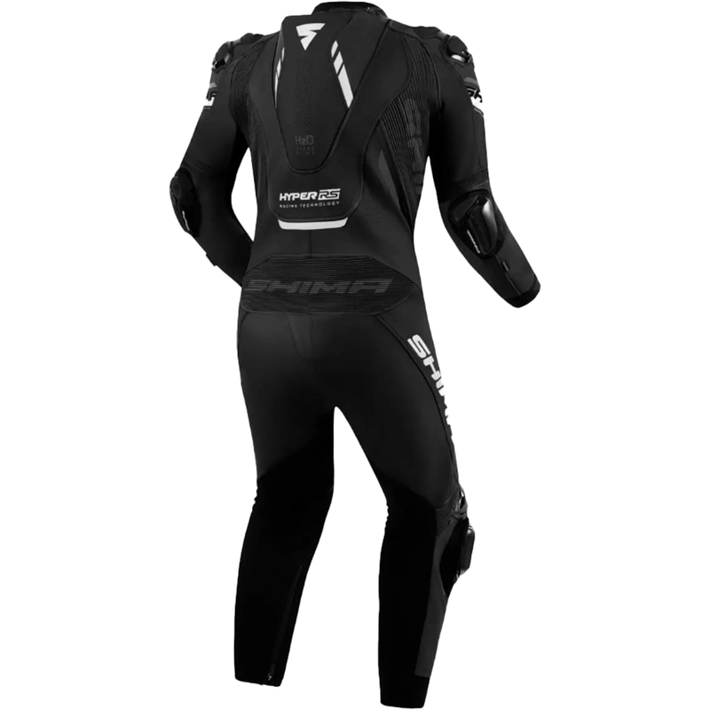 Tuta da moto in pelle bianca e nera Shima Hyper-RS