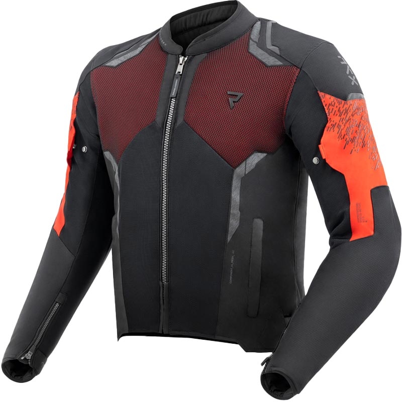Giacca da motociclista Rebelhorn Jax nera e rossa