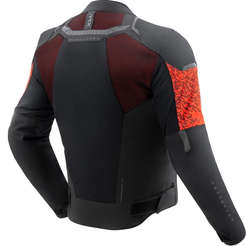 Giacca da motociclista Rebelhorn Jax nera e rossa