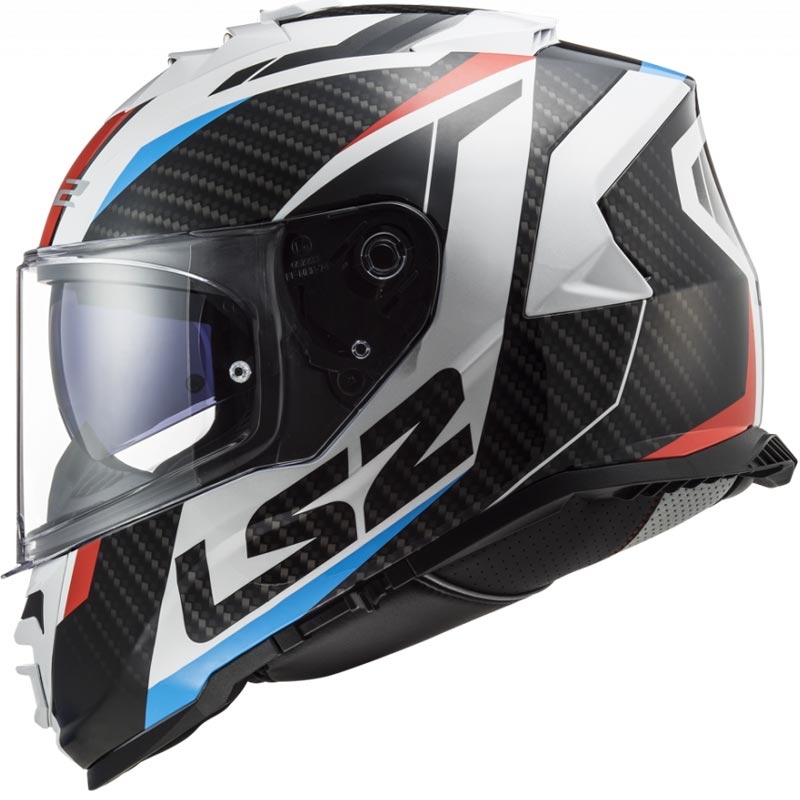 Casco integrale da moto LS2 FF800 Storm II Racer bianco-nero-rosso-blu