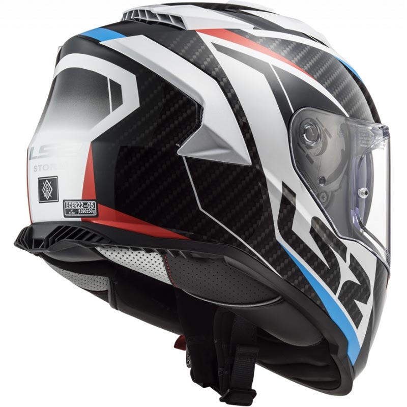 Casco integrale da moto LS2 FF800 Storm II Racer bianco-nero-rosso-blu