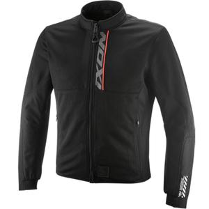 Giacca da moto IXON Ostro nero-rosso fluo