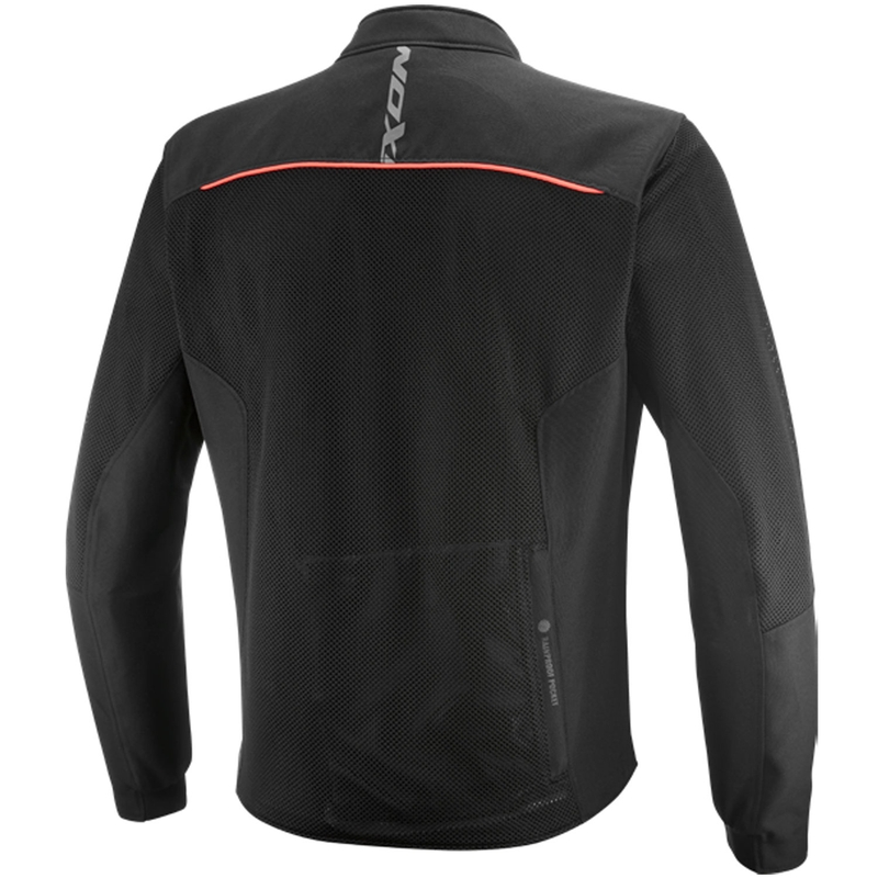 Giacca da moto IXON Ostro nero-rosso fluo