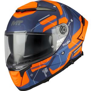 Casco integrale da moto MT Thunder 4 SV Lumex C24 blu-arancione