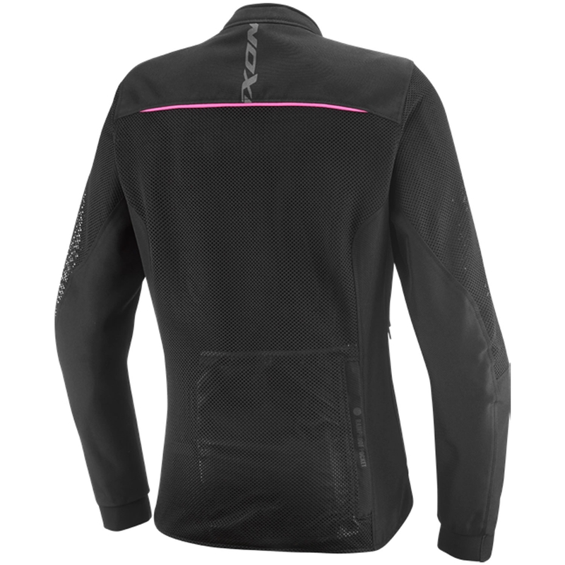 Giacca da moto da donna IXON Ostro Lady nero-rosa fluo