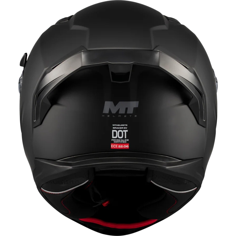 Casco moto integrale MT Braker SV Pure A1 nero opaco