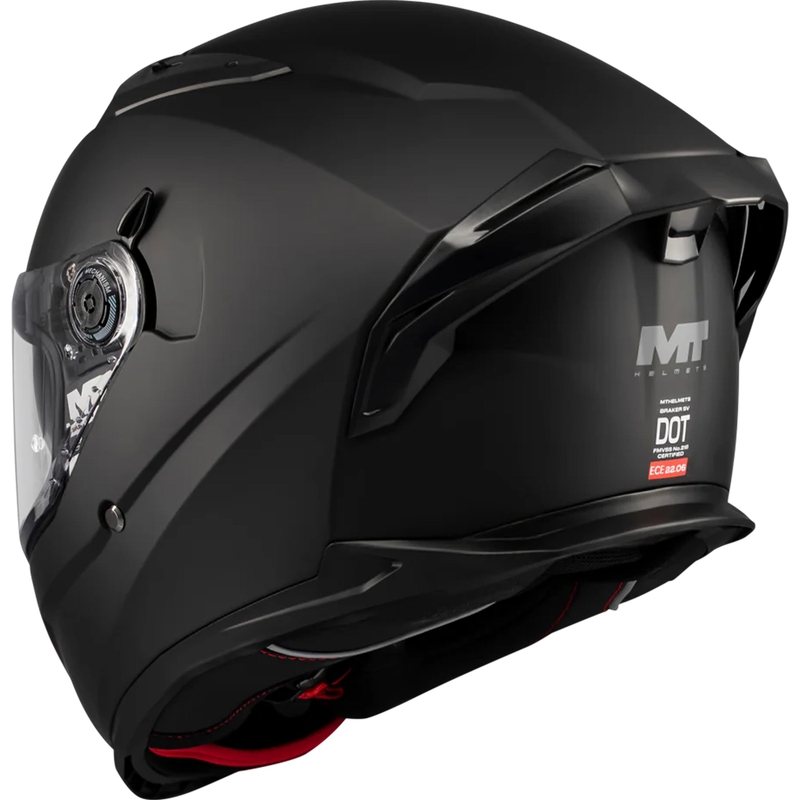 Casco moto integrale MT Braker SV Pure A1 nero opaco