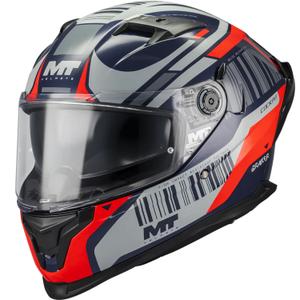 Casco integrale da moto MT Braker SV Cockpit B5 blu-grigio-rosso
