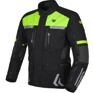 Giacca da moto RSA Storm nero-grigio-giallo fluo