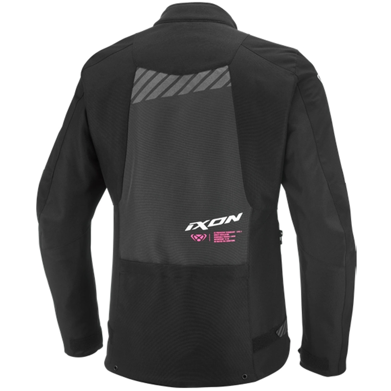 Giacca da moto da donna IXON Tyr nero-antracite-rosa fluo