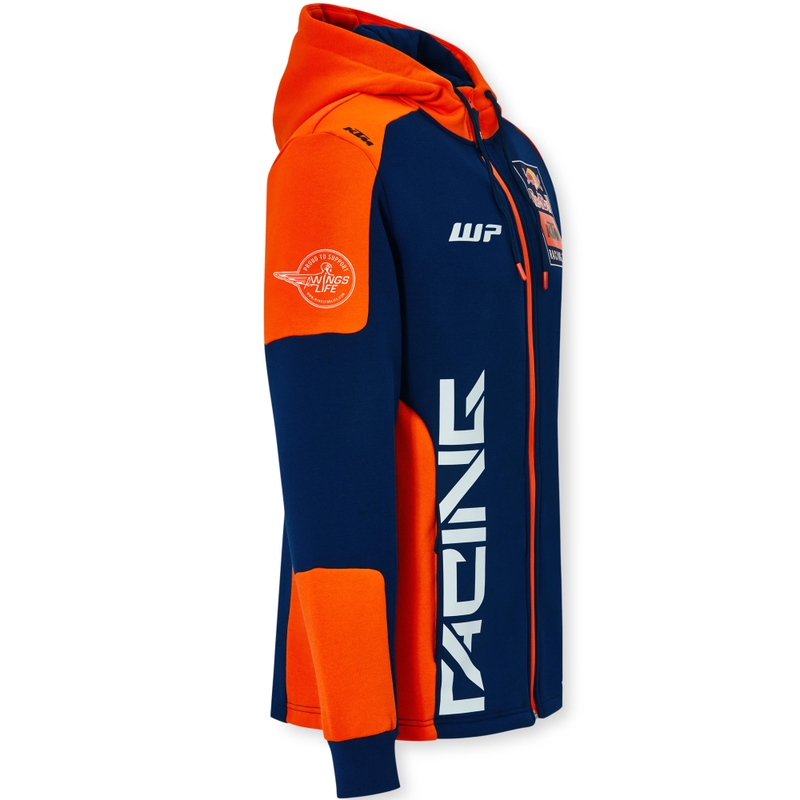 Felpa con cappuccio KTM Replica Team blu-arancio
