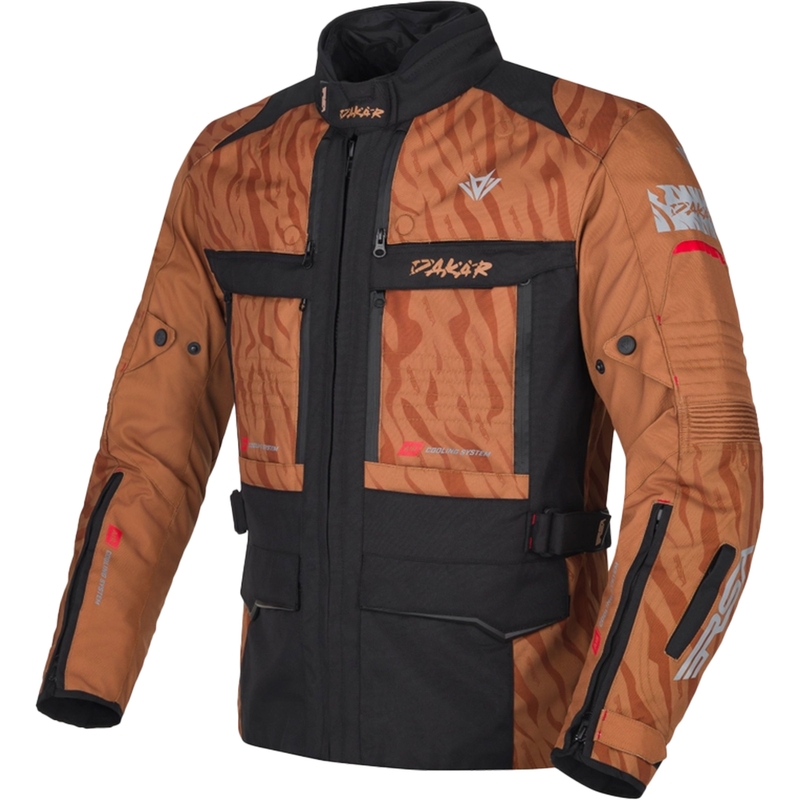 Giacca da moto RSA Dakar 2 sabbia-nero-rosso