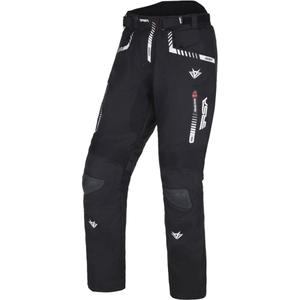 Pantaloni da moto RSA Rider in bianco e nero