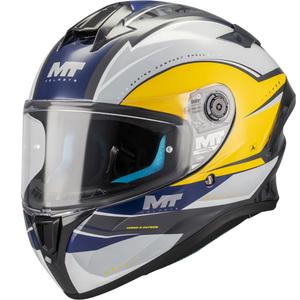 Casco integrale da moto MT Targo S Outside C3 grigio-giallo-blu
