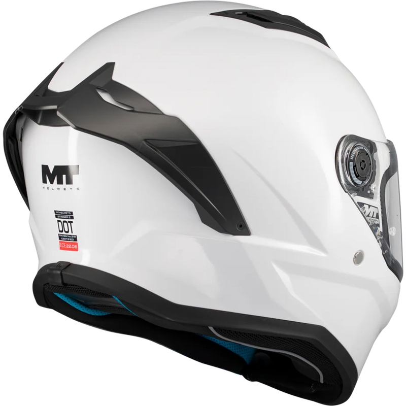 Casco integrale da moto MT Stinger 2 Pure A0 bianco