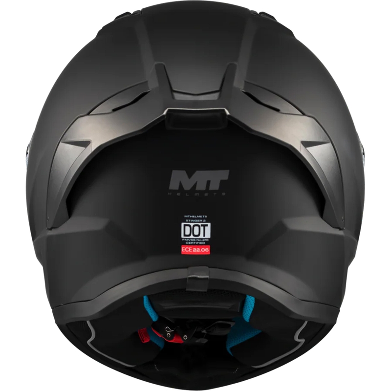 Casco integrale da moto MT Stinger 2 Pure A1 nero opaco
