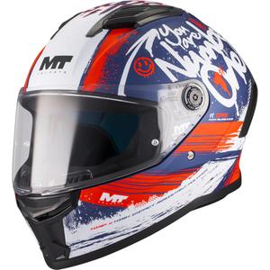 Casco integrale da moto MT Stinger 2 Rocket C17 blu-rosso-grigio opaco