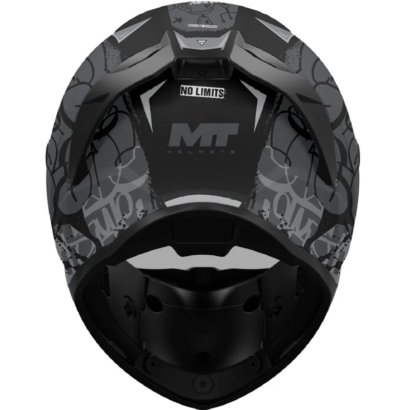 Casco integrale da moto MT Stinger 2 Tagger B2 nero opaco-grigio