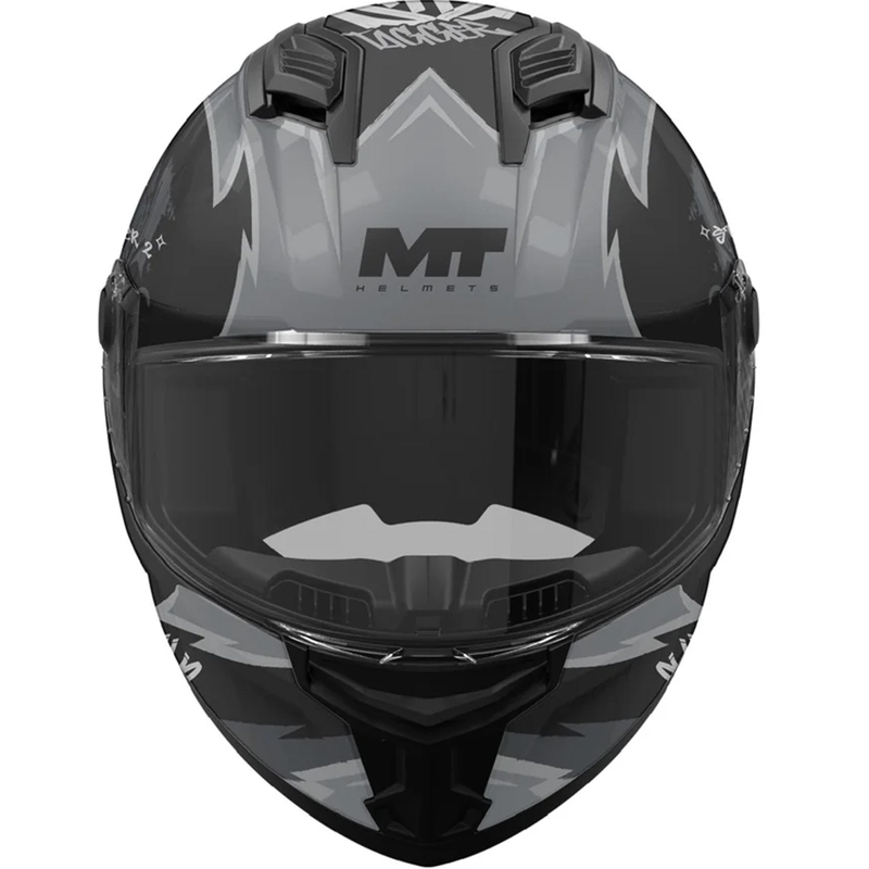 Casco integrale da moto MT Stinger 2 Tagger B2 nero opaco-grigio