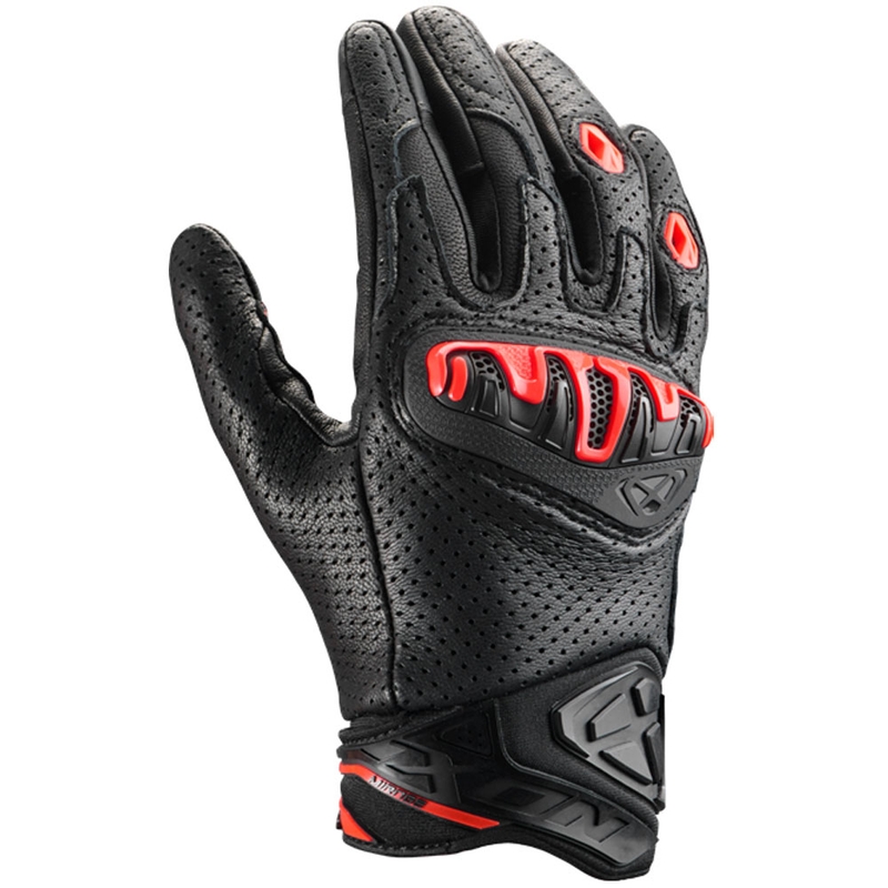 Guanti da moto in pelle IXON Mirage nero-rosso