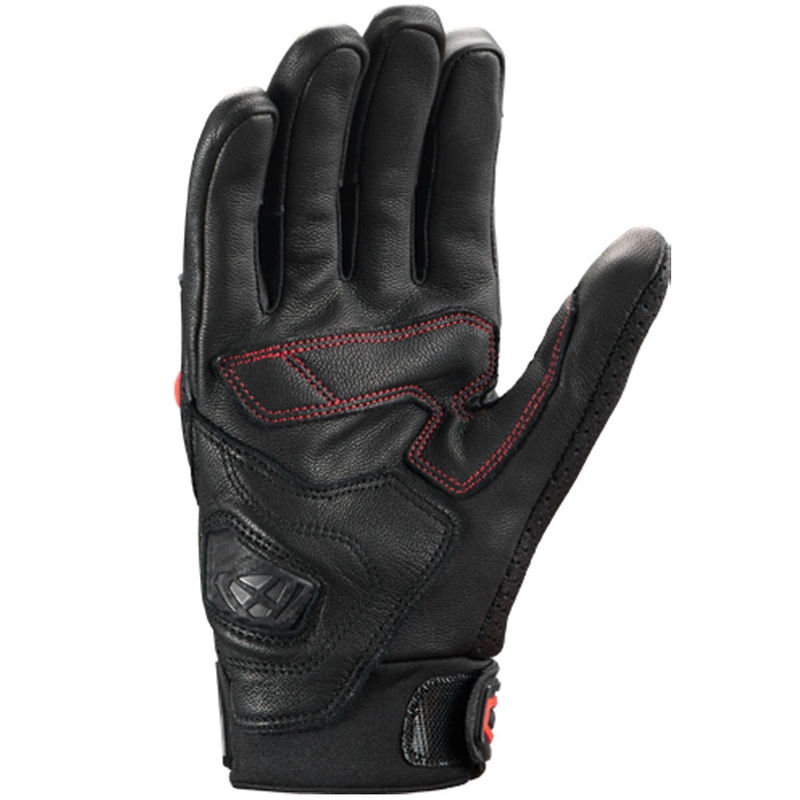 Guanti da moto in pelle IXON Mirage nero-rosso