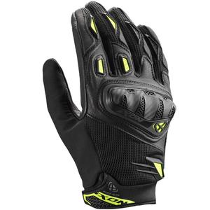 Guanti da moto IXON Rise Air 2 nero-giallo fluo