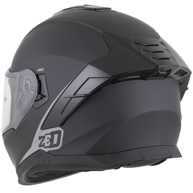 Casco integrale da moto ZED K40 nero opaco-grigio scuro