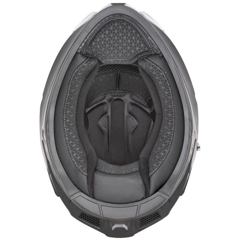 Casco integrale da moto ZED K40 nero opaco-grigio scuro