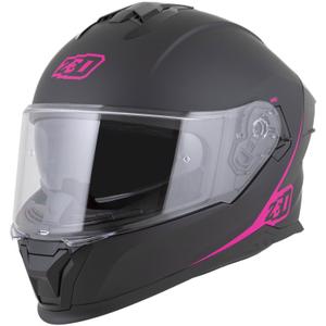 Casco integrale da moto ZED K40 nero opaco-rosa